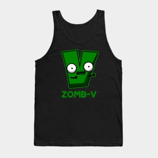 Zom-V Cute Halloween Zombie Alphabet Pun Tank Top